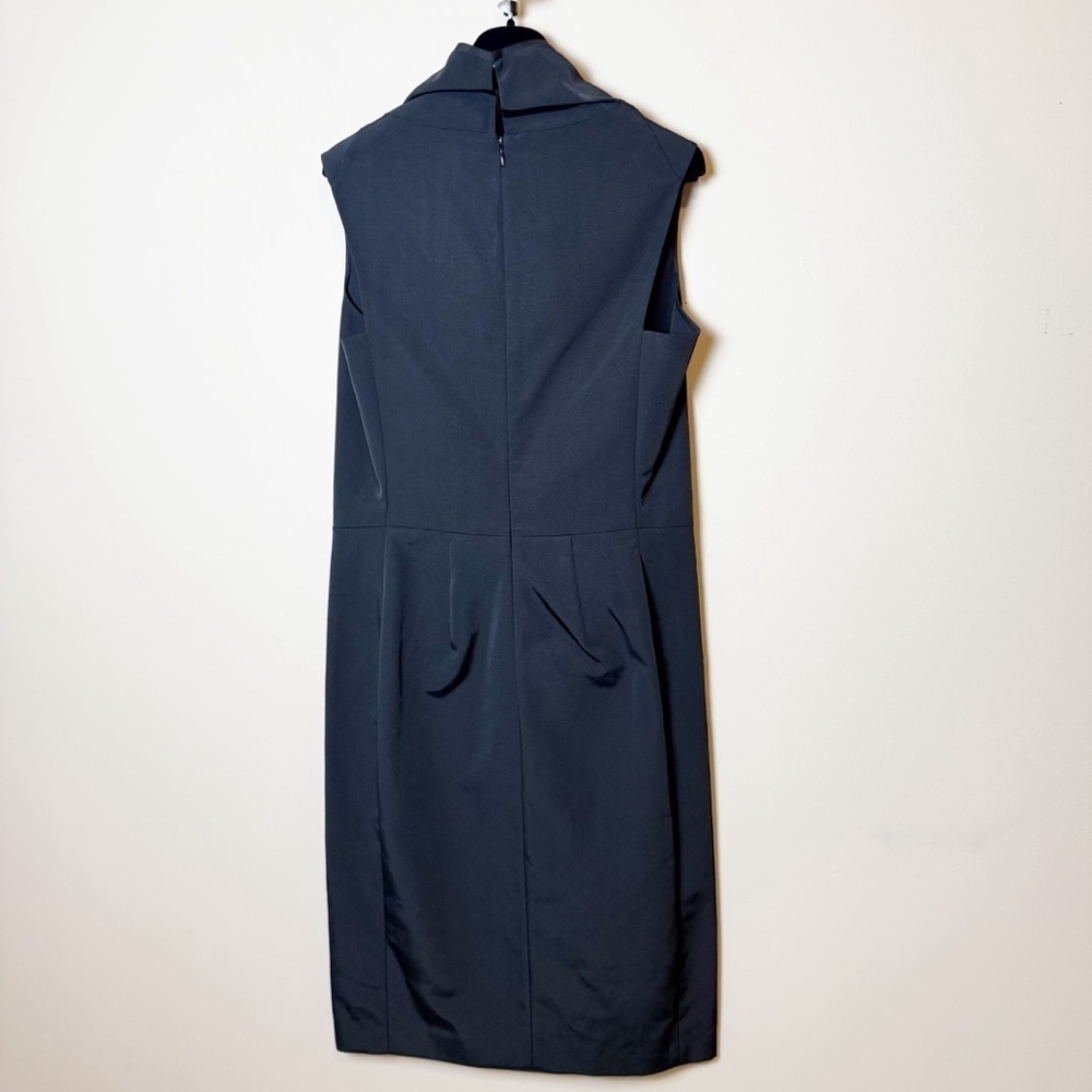 NWT Calvin Klein Collection Black Sleeveless Cowl Neck Sheath Dress size 10 - Picture 11 of 12
